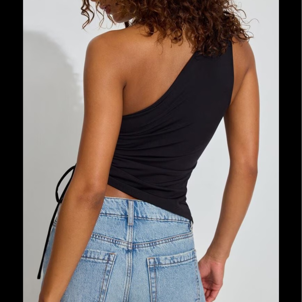 Garage Ruched One Shoulder Top - Picture 4 of 6